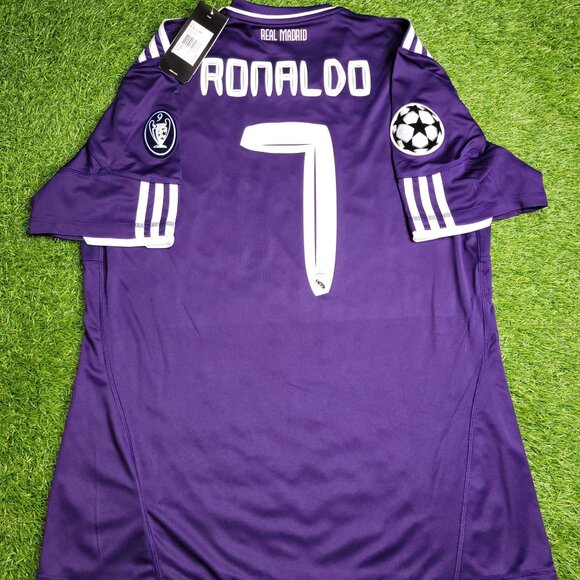 Cristiano Ronaldo Real Madrid 2010 2011 UEFA Third Soccer Jersey Shirt BNWT L - Picture 1 of 9
